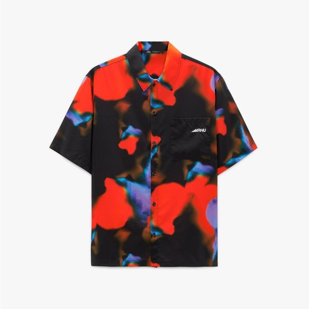 ZARA x RHUIGI Button Down Print Bowling Shirt